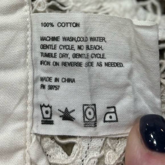 Vintage Battenburg Lace Window Valance. #Cottage Core. - Picture 3 of 4